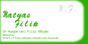 matyas filip business card